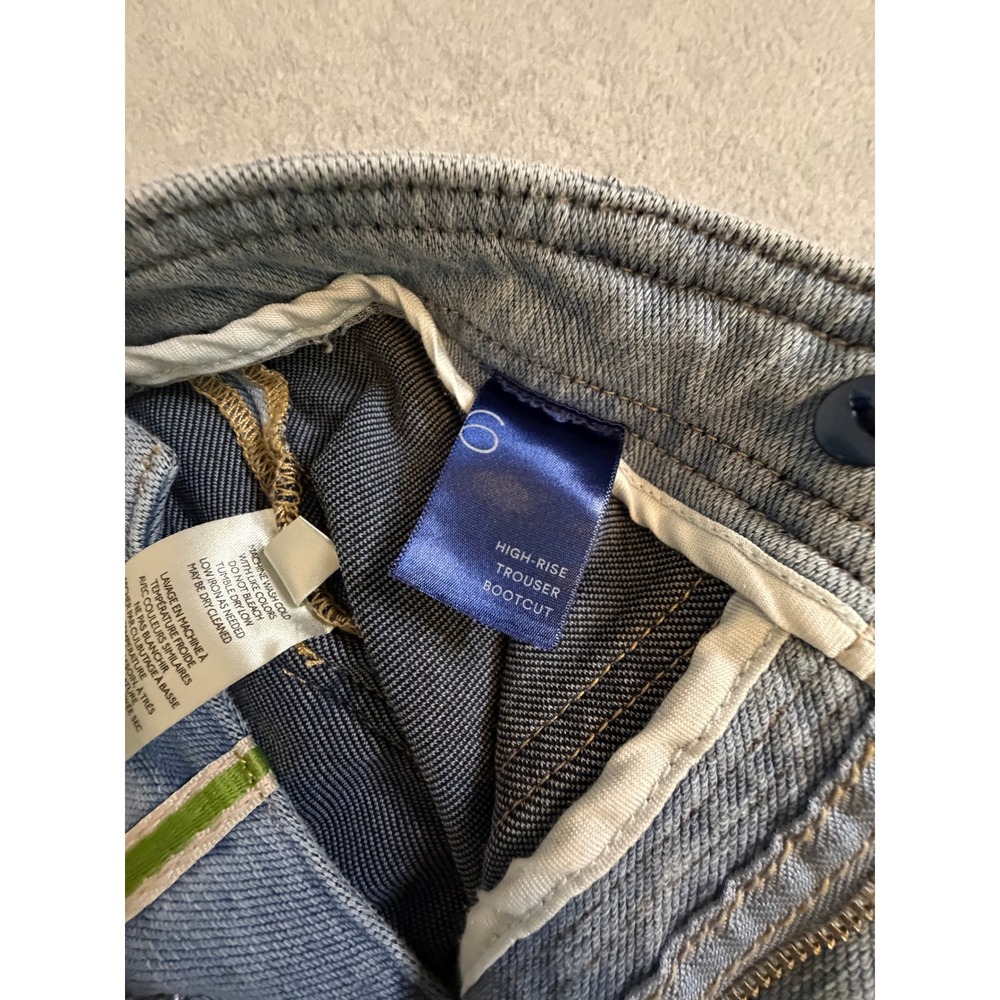 Pilcro High-Rise Trouser Bootcut Jeans Light Wash Denim Size 6 - Picture 6 of 6